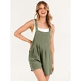 thumbnail image 5 of Women's Summer Casual Rompers Bib Short Overalls Loose Linen Jumpsuit Beach Outfits Travel Vacation Clothes, 5 of 9