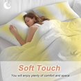 thumbnail image 4 of 3 Piece Lemon Yellow White Duvet Cover Set Full Size,Microfiber Comforter/Quilt Cover with Corner Ties and 2 Pillowcases,Gradient Vertical Stripes Geometric All Season Bedding with Zipper Closure, 4 of 8