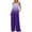 Purple, variant on XWSHYW Womens Jumpsuit Plus Size Sleeveless Solid Color Pants Leisure Loose Fit Comfort Waist Long Rompers