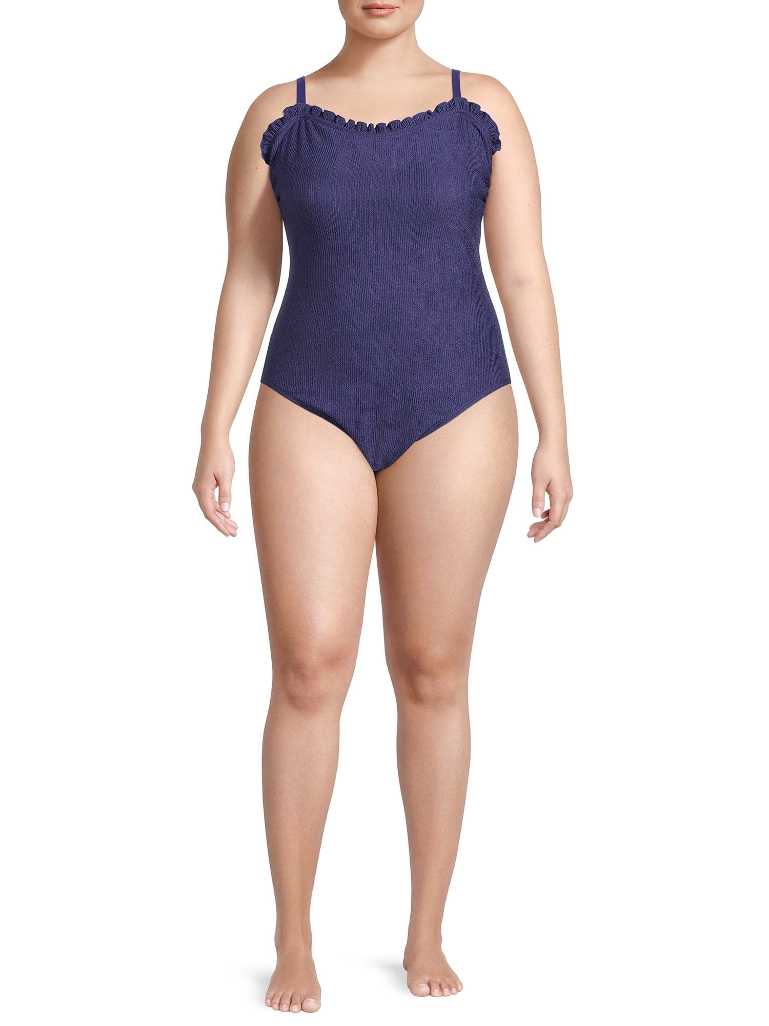 Stylish Plus Size Crinkle One Piece Swimsuit for Zambia Ubuy