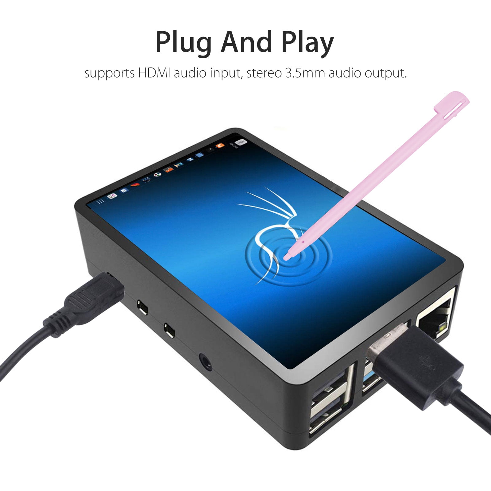 Pen ≯ 3.5/" Touch Screen LCD Display Monitor for Raspberry Pi 4 Model B Case