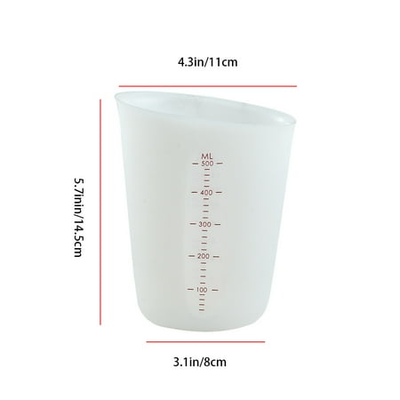 Robot Gxg Silicone Measuring Cup Silicone Mixing Cup 500ml Silicone Flexible Measuring Cup With Perspective Double Scale Graduated Silicone Mixing Cup For Baking Milk Coffee Walmart Com Walmart Com
