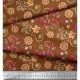 thumbnail image 3 of Soimoi polyester Crepe Fabric Leaves & Floral Clip Art Fabric Prints By Yard 52 Inch Wide, 3 of 3