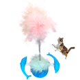 thumbnail image 1 of Kitten Play Toy Spinning Fake Feather Funny Cat Treat Toy Kitten Turntable Toy, 1 of 10