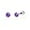 Purple, variant on Limerencia 5mm Rotating Zirconia Earrings, Low Allergy Titanium Earrings (White) Suitable for Men and Women, Elderly and Children