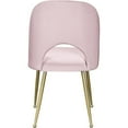 thumbnail image 3 of Meridian Furniture Logan Pink Velvet Dining Chair (Set of 2), 3 of 17