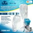 thumbnail image 2 of U.S. Pool Supply Octopus Leaf Sucker Cordless Pool Vacuum Cleaner with Pole Handle - Rechargeable, Powerful Suction, Remove Leaves Eater, 2 Debris Bags, Very Fine - Above-Ground, In-Ground, 2 of 6
