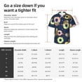 thumbnail image 4 of Picia Sloth with Donuts Gentle Cotton Regular Fit Short Sleeve Casual Hawaiian Shirt for Men-Large, 4 of 9