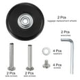thumbnail image 3 of Uxcell Replacement Luggage Wheels 54x18mm Suitcase Wheel Repair Kits 2 PU Bearing Wheels for Trolley Bag, Inline Skate, 3 of 5
