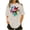 Khaki, variant on Staron Plus Size Women's Casual Floral Print Short Sleeve Round Neck Loose T-Shirt Top, Pink 5XL