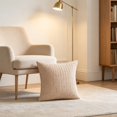 thumbnail image 5 of Pillow Covers 18x18,Throw Pillow Covers,Corduroy Throw Pillow Covers,Soft Breathable Solid Color Pillow Shams with Hidden Zipper Washable Decorative Pillowcase for Home Sofa Bedroom(Beige 18*18in), 5 of 6
