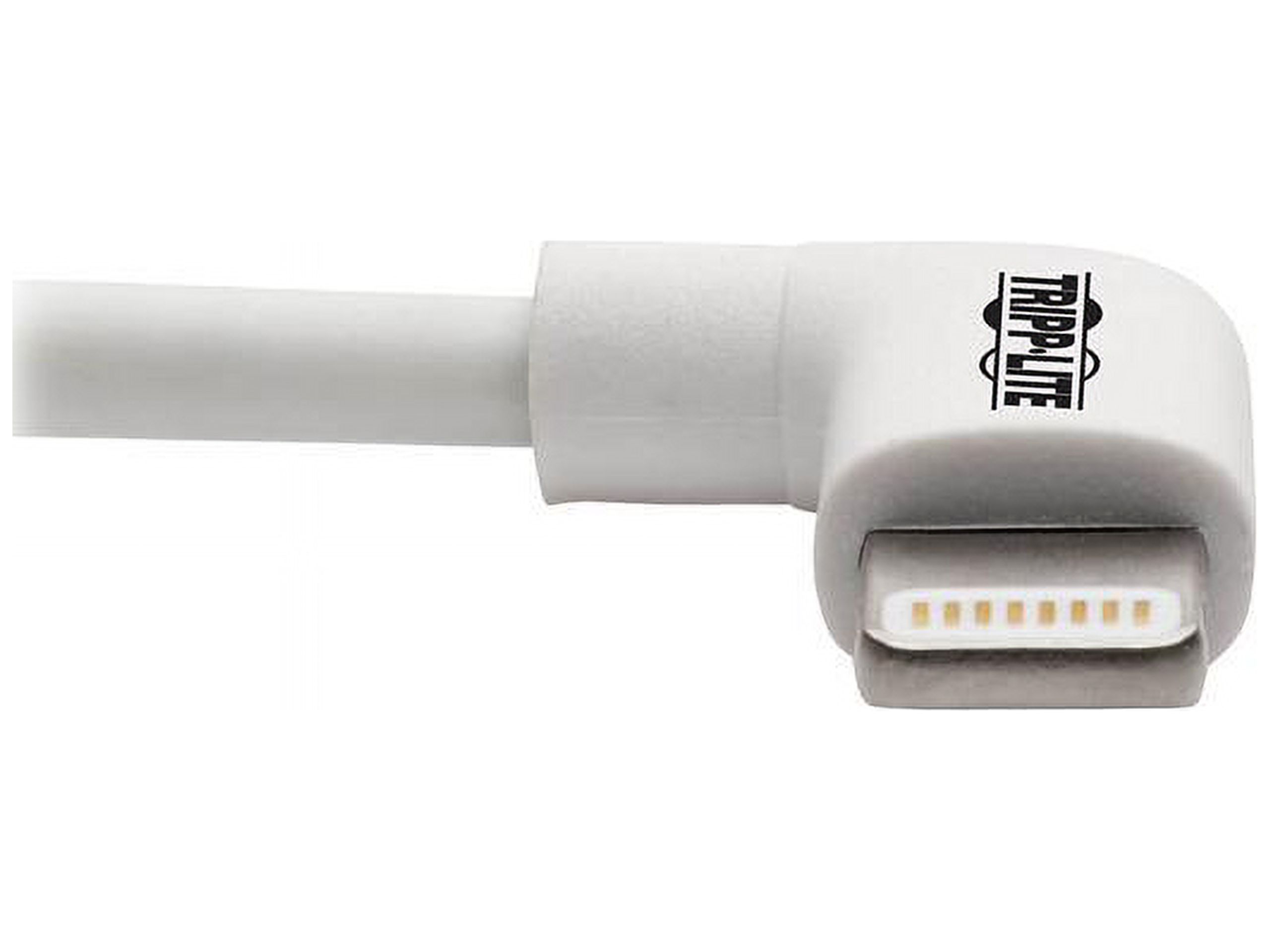 Tripp Lite Lightning to USB Sync Charge Right-Angle iPhone iPad White 6ft (M100-006-LRA-WH) - image 4 of 7