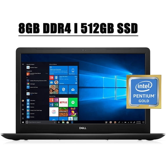 Flagship Dell Inspiron 15 3000 3583 Laptop Computer I 15.6" HD Anti-Glare Display I Intel Pentium Gold 5405U I 8GB DDR4 512GB SSD I Intel UHD Graphics 610 WIFI HDMI Webcam Win 10