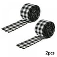 thumbnail image 2 of 2Pcs White Red Black Plaid Wired Ribbon Christmas Plaid Ribbon Roll For Party Decoration DIY Crafts, 2 of 6