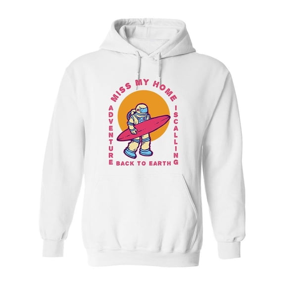 Miss My Home Back On Earth Hoodie Men -Image by Shutterstock, Male Large