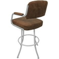 thumbnail image 2 of Swivel Metal Counter Stool 26" Seat - M-110 - Pecan Brown Vinyl - White, 2 of 4