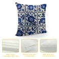 thumbnail image 4 of COMIO  Navy Blue Ethnic Boho Pillow Covers  Bohemian Carpet Style Vintage Navy Flower Print Decorative Throw Pillows Outdoor Lumbar Pillowcase Home Decor for Sofa Bed, 4 of 5