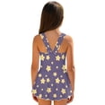 thumbnail image 2 of DISNIMO Star Printed Girls One Piece Swimsuits Hawaiian Summer Swim Dress Skirted Sleeveless Bathing Suit Quick Dry Swimwear 3-4Y, 2 of 8