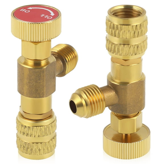 KAKOWELY Straight Valve Filling Valve Golden 2 Pcs