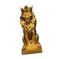 thumbnail image 5 of yotijay Lion with Crown Figurine Tabletop Ornament Handicraft Decorative Desk Collection Golden, 5 of 9