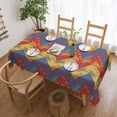 thumbnail image 3 of DouZhe Nappe Rectangulaire, Nappe Style Aztèque Zigzag pour Cuisine Salle à Manger, 72"x54 Pouces Nappe Imperméable en Polyester, 3 of 6
