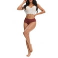 thumbnail image 2 of INSPIRE CHIC Women's Underpants Floral Lace Mid Rise Breathable Soft Underwear S Coffee, 2 of 4
