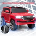 thumbnail image 6 of Kids Ride-On Car 2 Seaters,12V Toyota Land Cruiser Electric SUV Police Car Battery Powered Toy Truck with Remote Control,2 Motors, 3 Speeds, Music, Horn, LED Lights, 6 of 8