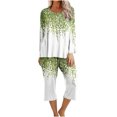 thumbnail image 2 of Ensemble Détente 2 Pcs Femme 2 Pcs Pyjama d'Intérieur Confortable pour Femme à Col Rond à Manches Longues Ensemble de Sport Femme Ensembles Deux Pièces en Liquidation, 2 of 5