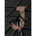thumbnail image 4 of Men'S Casual "J" Graphic T-Shirt - Black, Short Sleeve, Round Neck, Cotton, Regular Fit, Casual Attire|Bold Letter Print|Stretchy Fabric, 4 of 6