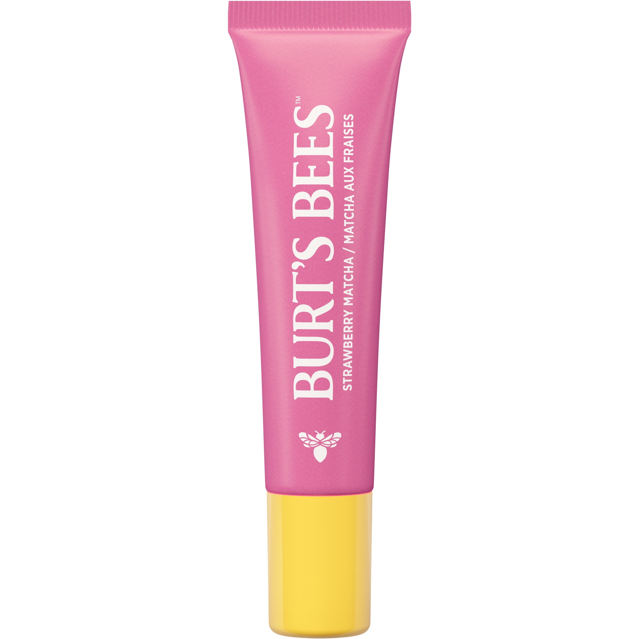 Burt's Bees 24-Hour Hydrating Tinted Glossy Lip Balm, Strawberry Matcha