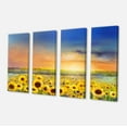 thumbnail image 2 of Sunset over Golden Sunflower Field - Impression sur Toile Florale, 2 of 3