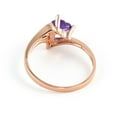 thumbnail image 3 of Galaxy Gold 14K Solid Gold Natural Amethyst Heart-Shaped Ring for Women - Rose Gold Fine Jewelry, 3 of 3
