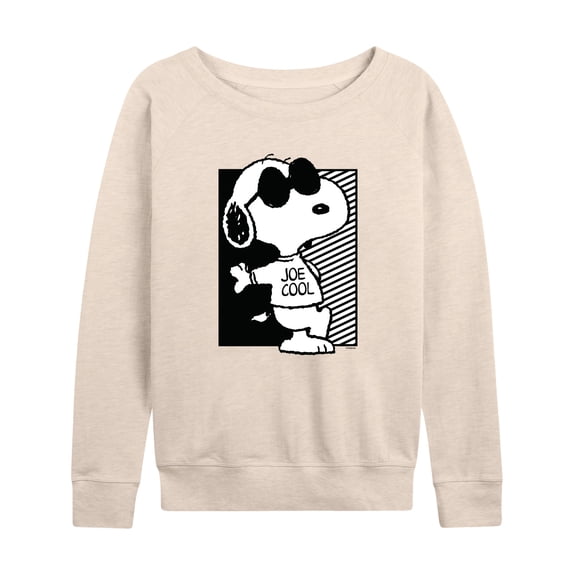Peanuts - Snoopy Too Cool - Women's French Terry Long Sleeve Pullover