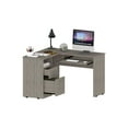 thumbnail image 3 of We Have Furniture L-Shaped Desk Bradford, Keyboard Shelf, Light Gray Finish, 3 of 7