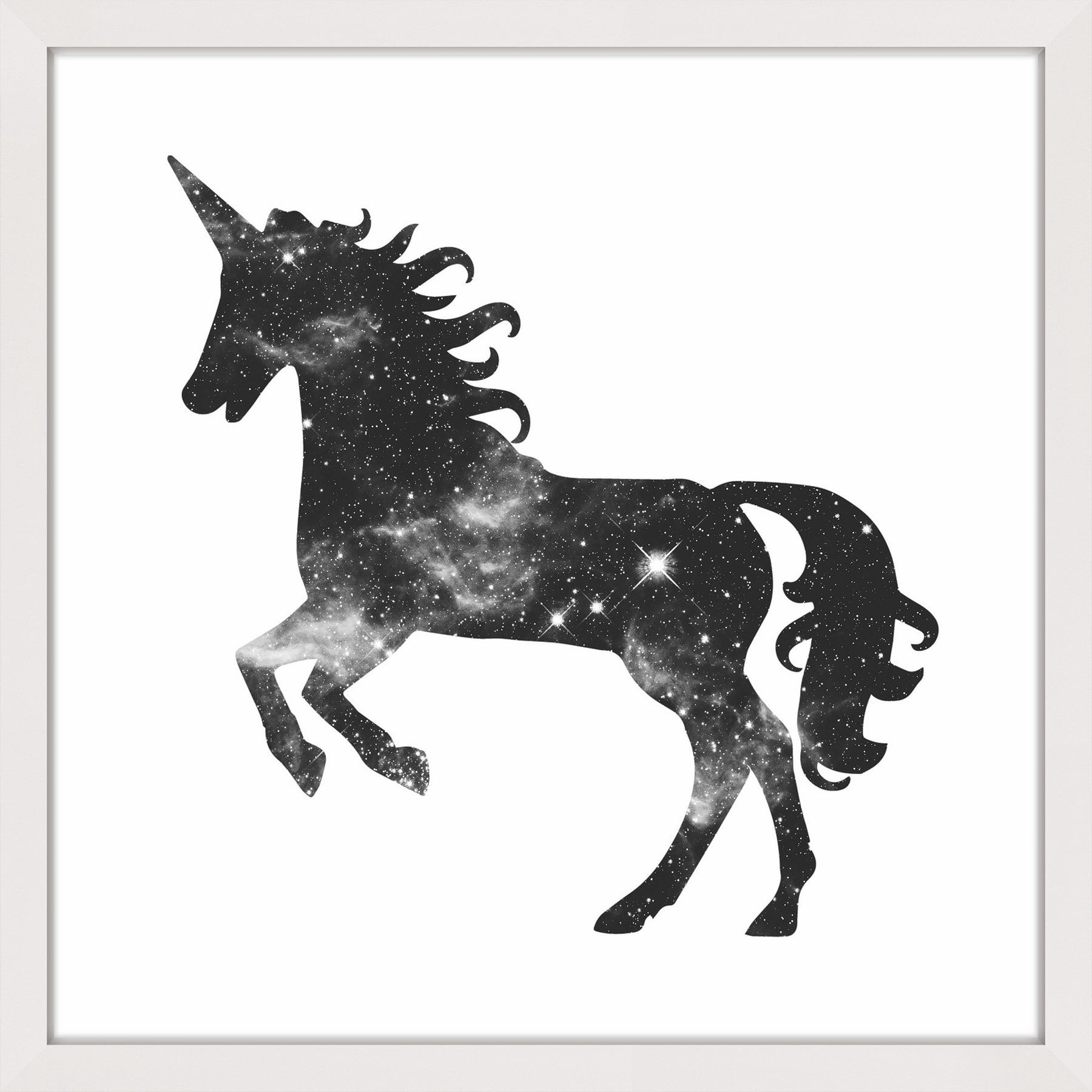 Marmont Hill "Space Unicorn" by Shayna Pitch Framed Painting Print