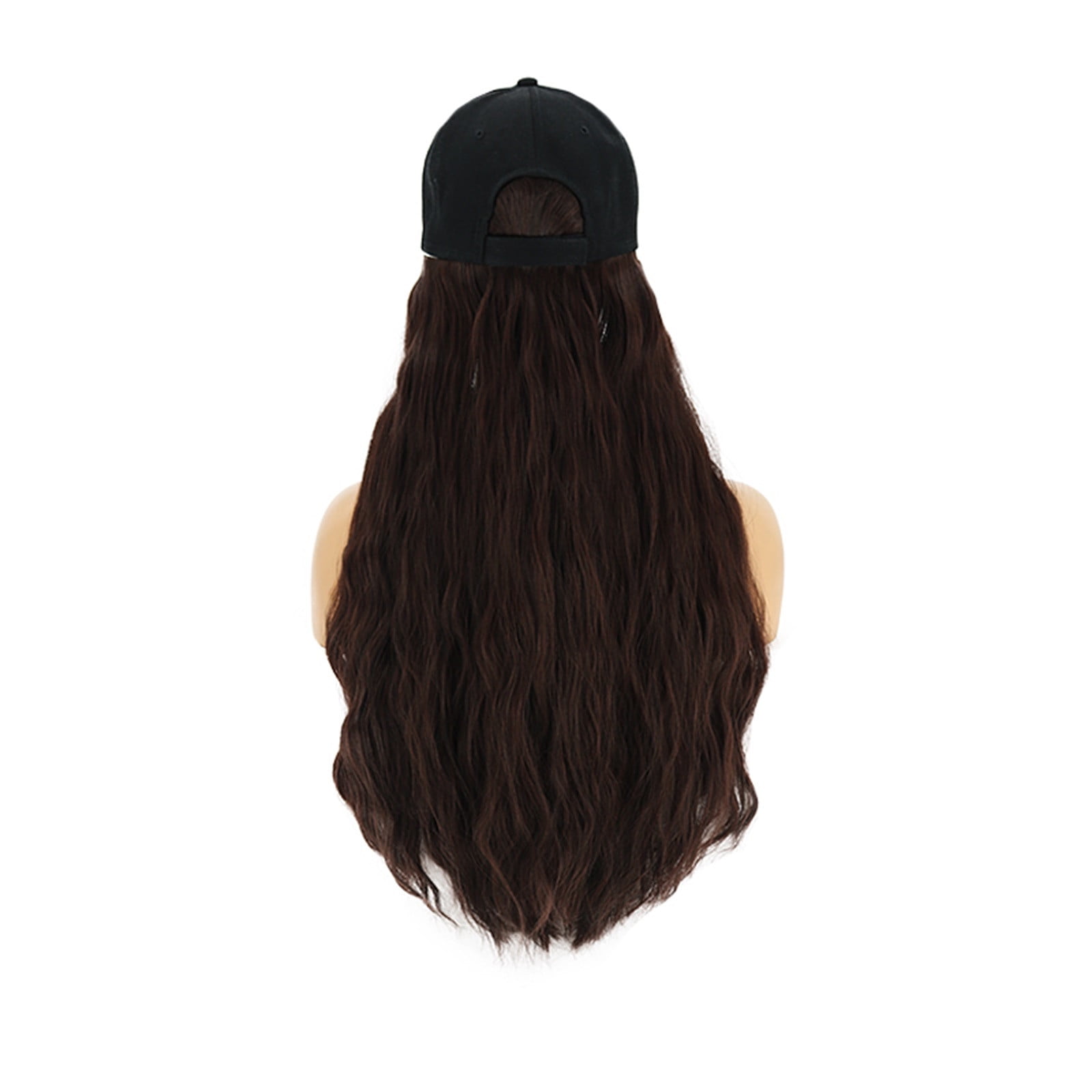 jsaierl Multicolor Corn Perm Long Hair Wig 26 Inch Baseball Cap Casual ...