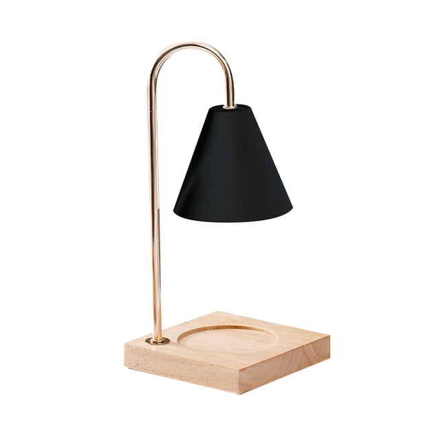 Lámpara de fusión de cera Irfora Lámpara de fusión de cera para aromaterapia, interruptor de perilla, luz de noche de madera para dormitorio, lámpara de mesa de ambiente con fragancia sin humo Irfora Lámpara de fusión de cera