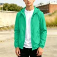 thumbnail image 3 of fatyb Boys Girls Waterproof Rain Jacket Lightweight Hooded Coat Kids Outerwear Windbreaker with Pockets, 3 of 7