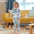 thumbnail image 4 of FORMRS Long Sleeve Top and Pants Pajama Set for Niños 2-Piece Sleepwear, Sizes 18M-8Y, Cartoon Cute Cat, 4 of 6