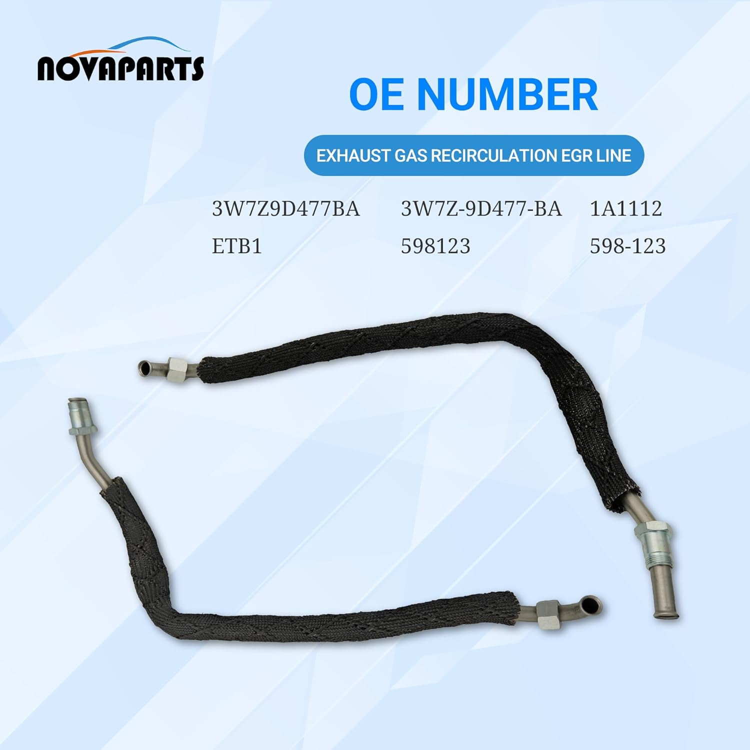 NOVAPARTS Exhaust Gas Recirculation EGR Line 598-123 3W7Z9D477BA for 2003-2011 Ford Crown Victoria Lincoln Town Car Mercury Grand Marquis Silver