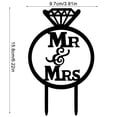 thumbnail image 5 of Injueey 5X Suministros de decoración de pasteles Feliz cumpleaños Banner Acrílico Matrimonio Artesanía, 5 of 5