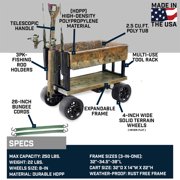 Mighty Max Cart® Camo Outdoor Fishing Cart, Cooler Wheel Kit, Never-Flat 8-Inch Wheels, with CamoTub