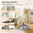 thumbnail image 7 of AEGFKD Mid Back Armless Office Desk Chair with Wheels/no Wheels,360°Rocking Swivel Vanity Chair with Thickened Cushion,Adjustable Height Rolling for Reading Room, Make up,Linen Beige, 7 of 7