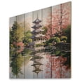 thumbnail image 2 of Designart "Asian Art peaceful Pagoda V" Asian Print on Natural Pine Wood, 2 of 5