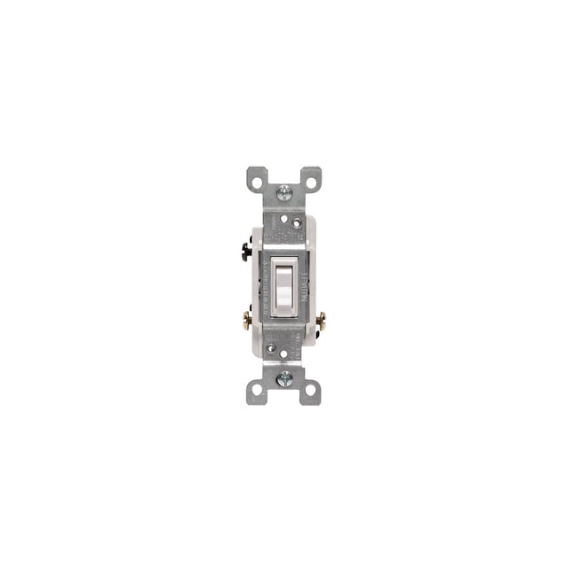 Interruptor Leviton S02-01453-2WS blanco para interiores y exteriores