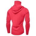 thumbnail image 4 of Domuza Sun Protection Fishing Shirts for Men UPF 50+ Long Sleeve Hoodie with Face Mask UV Rash Guard Hiking Shirt Red L, 4 of 4