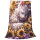thumbnail image 2 of Balery Warm Sunflower Sleeping Cat Manta de Felpa Suave y Acogedora – Cobija de Franela Aterciopelada para Cama, Lavable y Cálida para Sofá, Mascotas, Transpirable-40"x30", 2 of 7