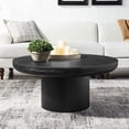 thumbnail image 6 of 35.98inch Round Coffee Table with Oak Veneer Tabletop for Office and Living Room Simple but Stylish, 6 of 6