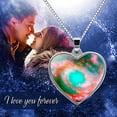 thumbnail image 2 of Jewelry VerPetridure Solar System Planet Galaxy Double Sided Glass Universe Heart Pendant Necklace, 2 of 7