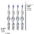 thumbnail image 2 of XINAOBAOLUO Print Taper Candle Spiral Candlesticks Set of 2 Blue Flower Handmade Twisted Candles Long Candle Sticks 10inches Floral Tapered Candles for Home Tea Party Wedding Dinner, 2 of 5